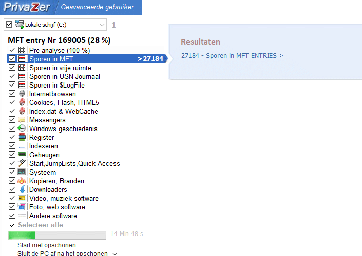 PrivaZer scant je hele pc op overbodige bestanden.