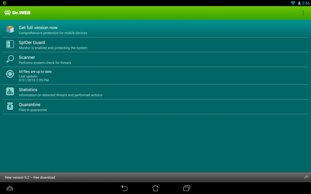 Dr. Web is ook beschikbaar als anti-virus tool voor Android en iOS.