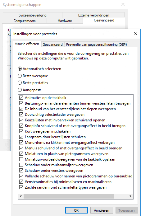 In dit programma kun je Windows 10 sneller maken door grafische effecten aan- of uit te zetten.