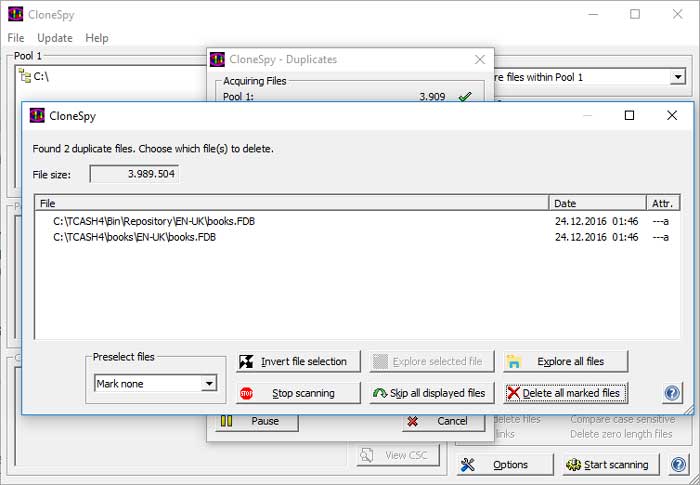 Je HDD of SSD scannen op dubbele bestanden.