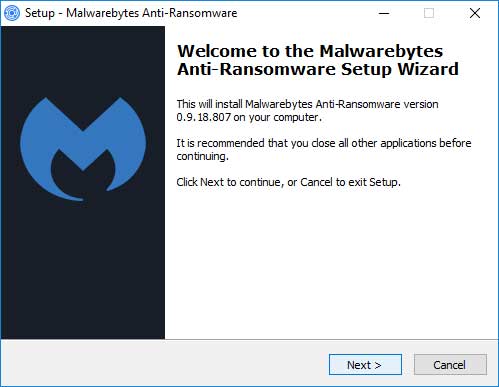 De installatie van Malwarebytes Anti-Ransomware is simpel.