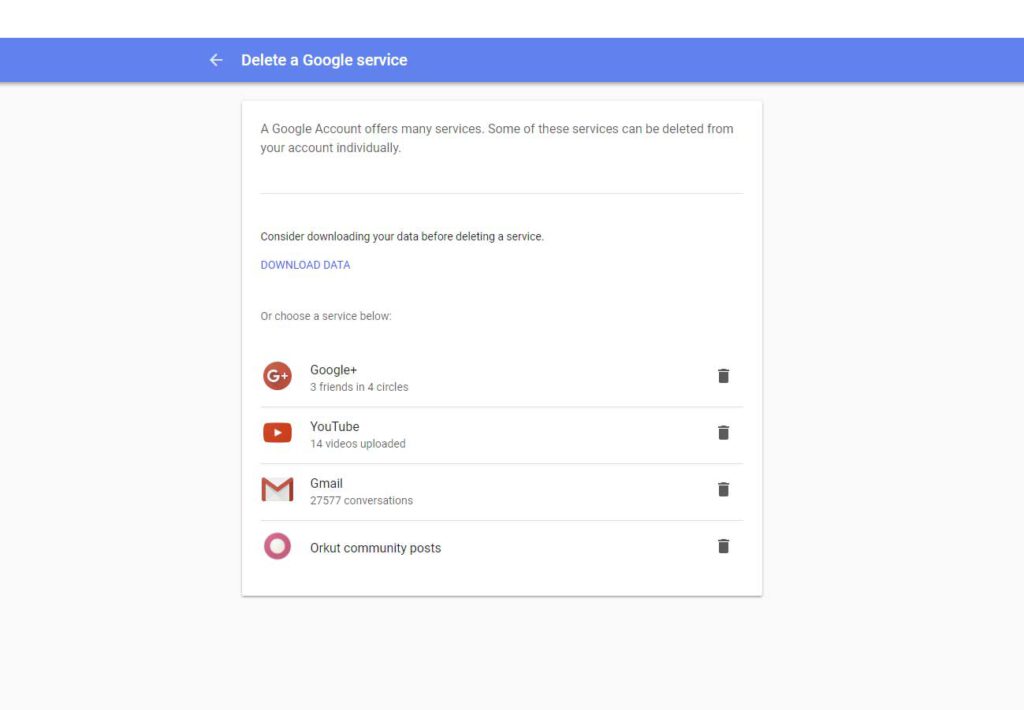 Bevestig in dit scherm de opheffing van je gmail e-mail account.
