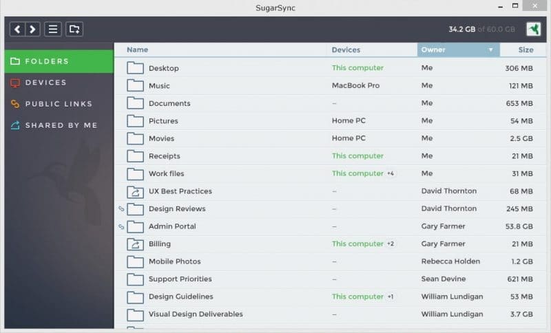 SugarSync werkt onder Windows 10.