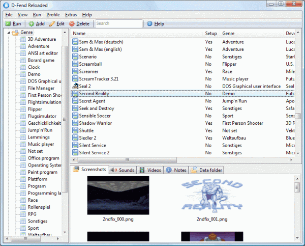 De interface van D-Fend Reloaded.