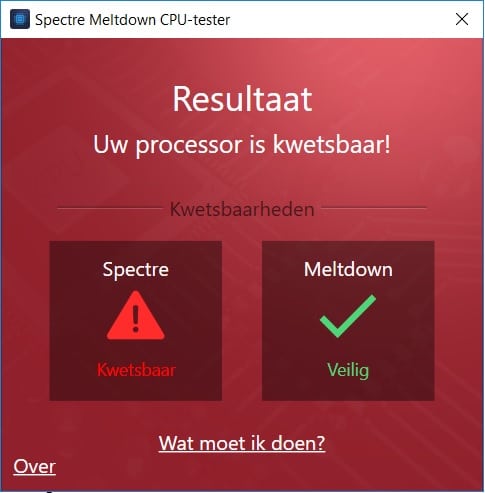 Spectre en Meltdown check
