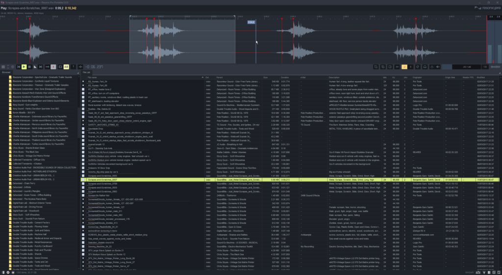 De interface van Resonic Player biedt veel mogelijkheden.