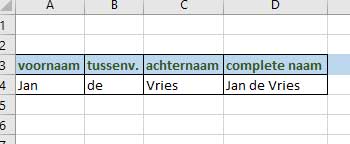 Schermafbeelding bij: cellen samenvoegen in excel,